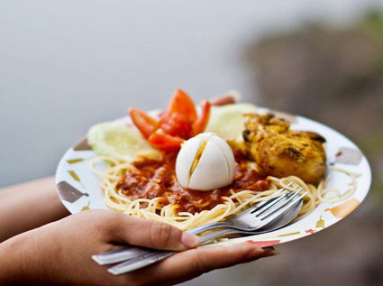 Table Menu during hiking on Mountain Rinjani