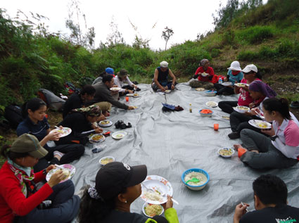 Food and beverage service provides during Rinjani Mountain trip