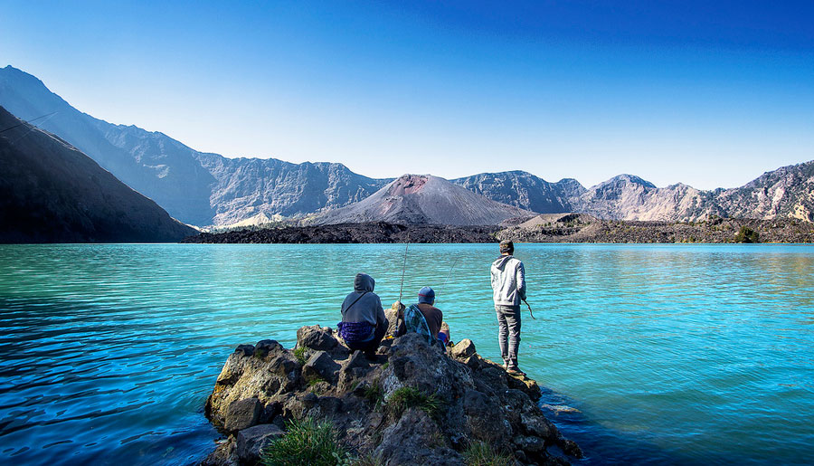 Lake Segara Anak Mount Rinjani 2.000 Lombok Island Indonesia