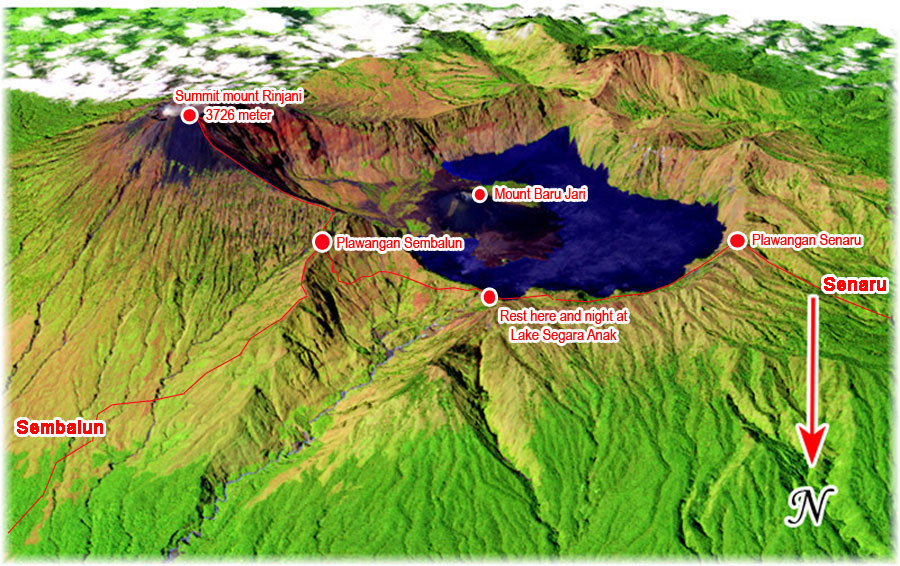 Map Mount Rinjani