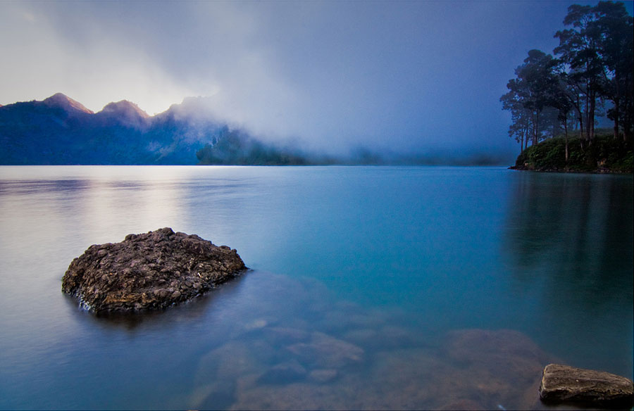 Lake Segara Anak 2.000 meters Mount Rinjani Lombok Island Indonesia