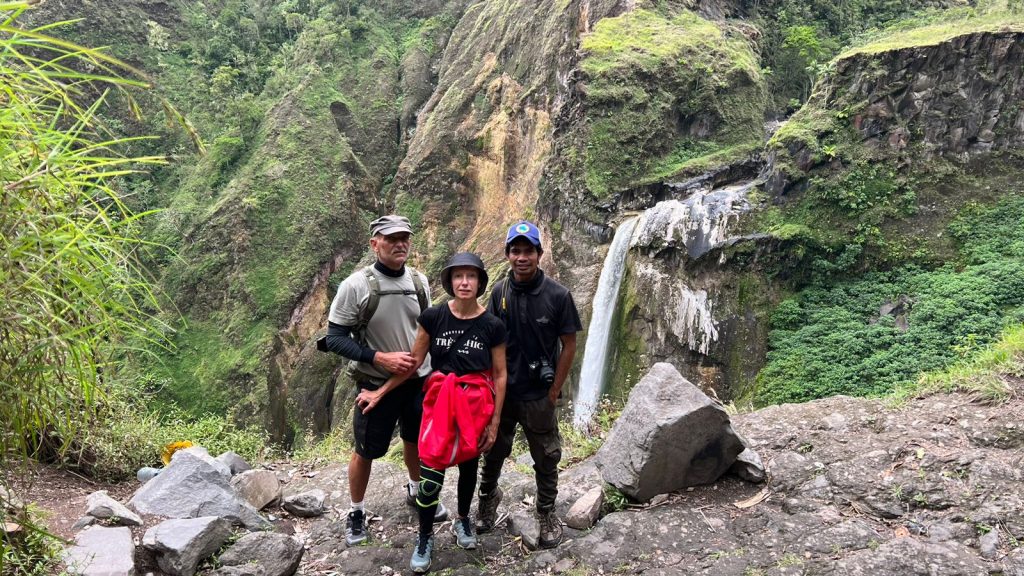 Penimbungan waterfall Torean road Mount Rinjani